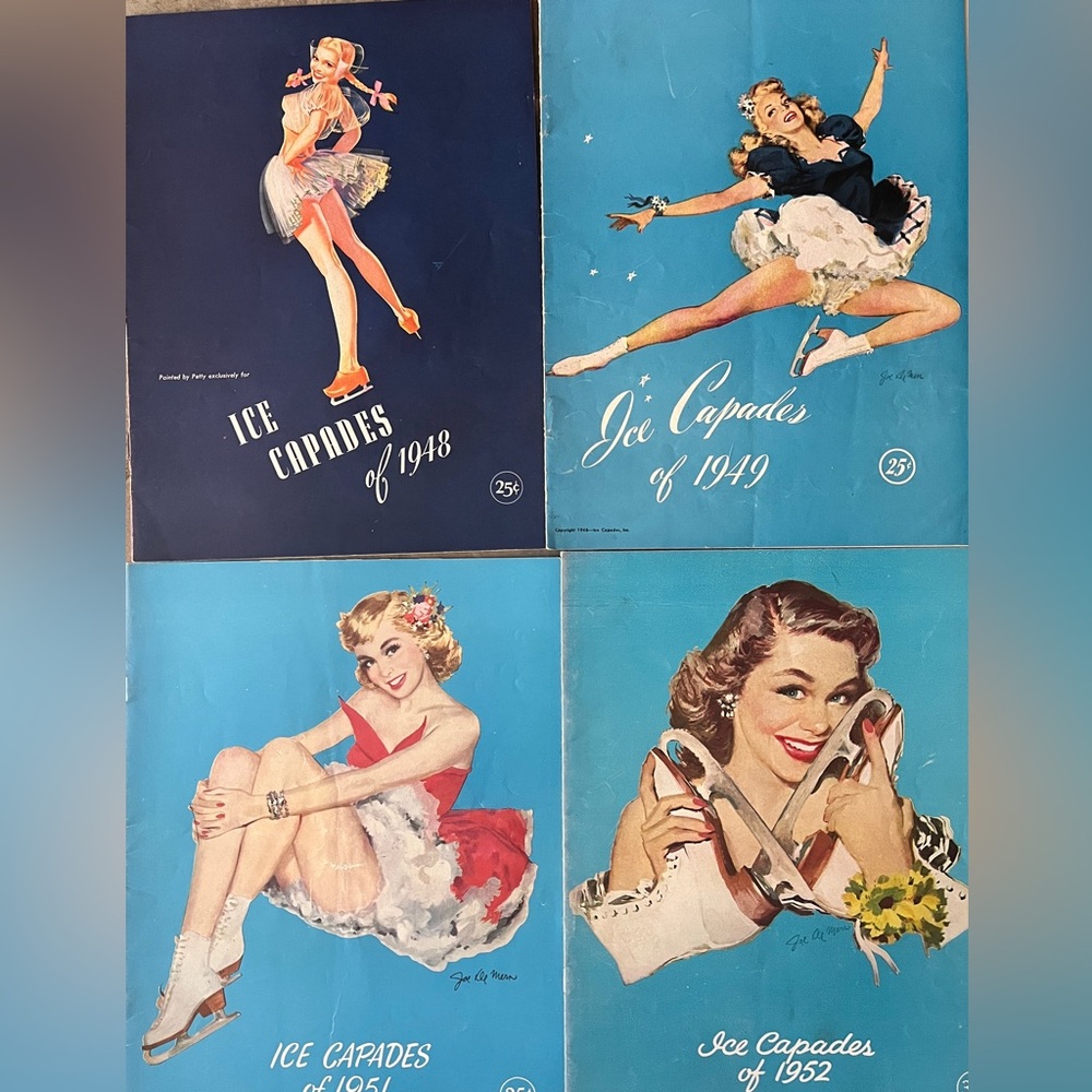 Vintage Ice Capades Programs Set 1948 1949 1950 1951 Sweet!